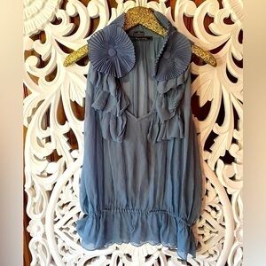 By Malene Birger Pale Blue Silk Sleeveless Blouse size 38 (M)